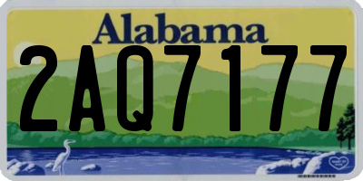 AL license plate 2AQ7177