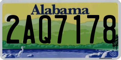 AL license plate 2AQ7178
