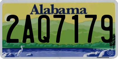 AL license plate 2AQ7179