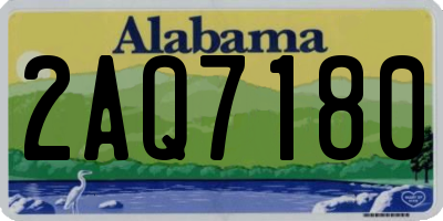 AL license plate 2AQ7180
