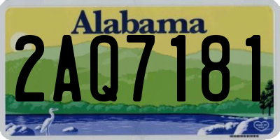 AL license plate 2AQ7181
