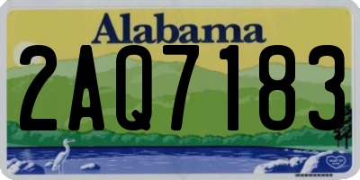 AL license plate 2AQ7183
