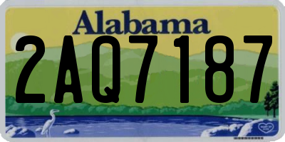 AL license plate 2AQ7187