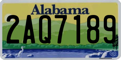 AL license plate 2AQ7189