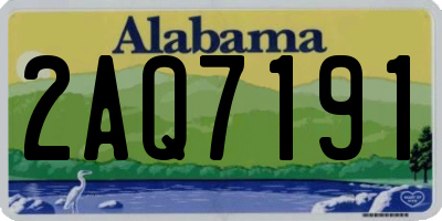 AL license plate 2AQ7191