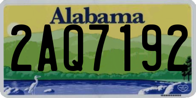 AL license plate 2AQ7192