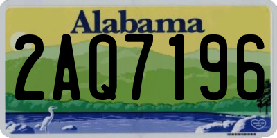 AL license plate 2AQ7196