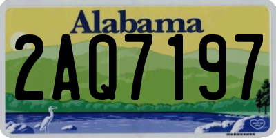 AL license plate 2AQ7197