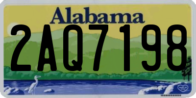 AL license plate 2AQ7198