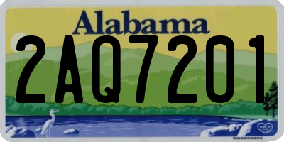 AL license plate 2AQ7201