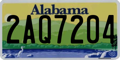 AL license plate 2AQ7204