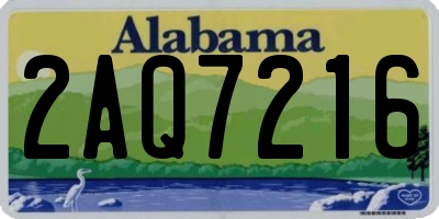 AL license plate 2AQ7216