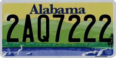 AL license plate 2AQ7222