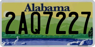 AL license plate 2AQ7227