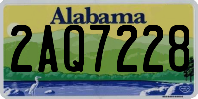 AL license plate 2AQ7228
