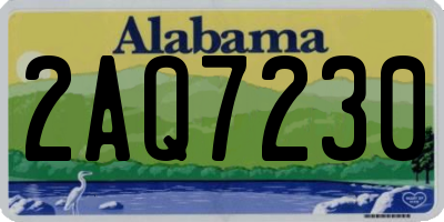 AL license plate 2AQ7230
