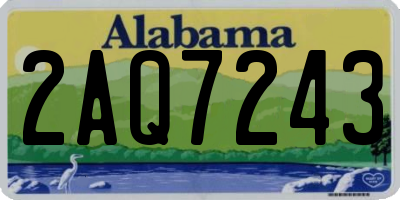 AL license plate 2AQ7243