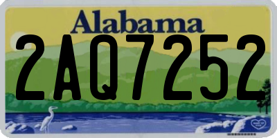 AL license plate 2AQ7252