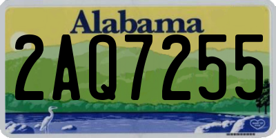 AL license plate 2AQ7255