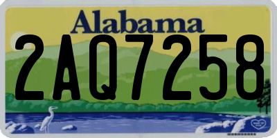 AL license plate 2AQ7258