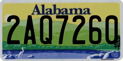 AL license plate 2AQ7260