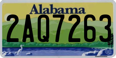 AL license plate 2AQ7263