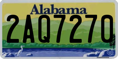 AL license plate 2AQ7270