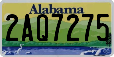 AL license plate 2AQ7275