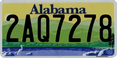 AL license plate 2AQ7278