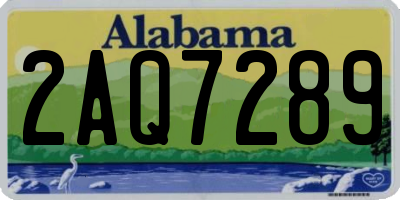 AL license plate 2AQ7289