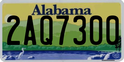 AL license plate 2AQ7300