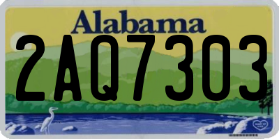AL license plate 2AQ7303