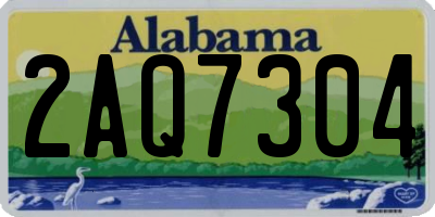 AL license plate 2AQ7304