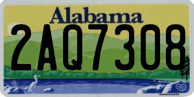 AL license plate 2AQ7308