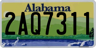 AL license plate 2AQ7311