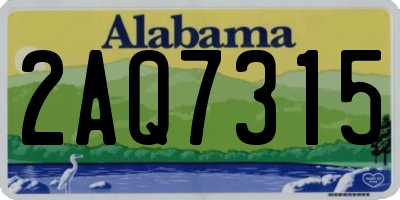 AL license plate 2AQ7315