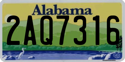 AL license plate 2AQ7316