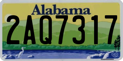 AL license plate 2AQ7317