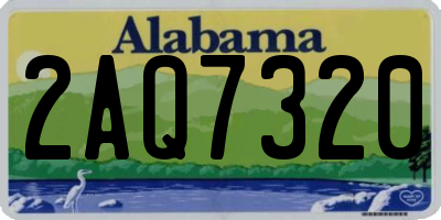 AL license plate 2AQ7320
