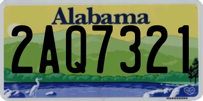 AL license plate 2AQ7321