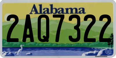 AL license plate 2AQ7322