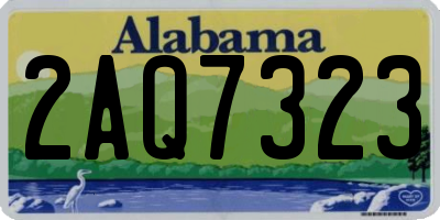 AL license plate 2AQ7323