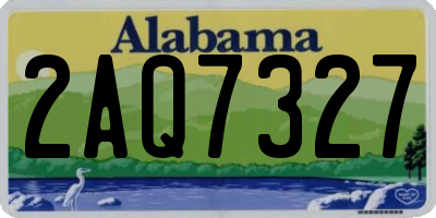 AL license plate 2AQ7327