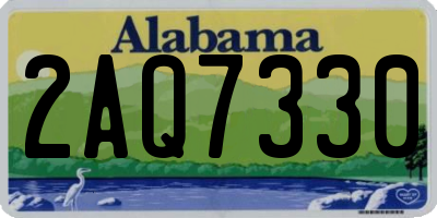 AL license plate 2AQ7330