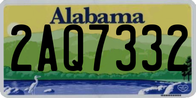 AL license plate 2AQ7332