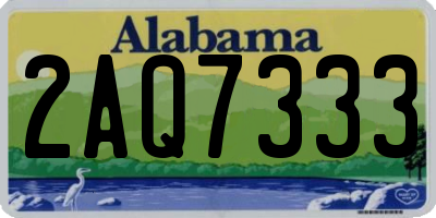 AL license plate 2AQ7333