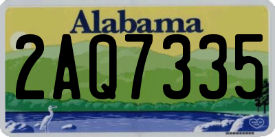AL license plate 2AQ7335