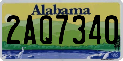 AL license plate 2AQ7340
