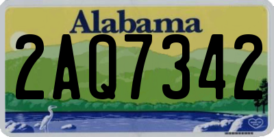 AL license plate 2AQ7342