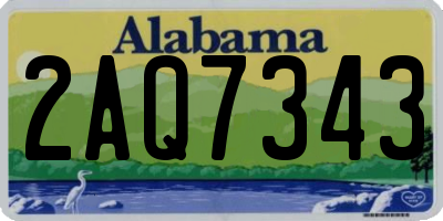 AL license plate 2AQ7343